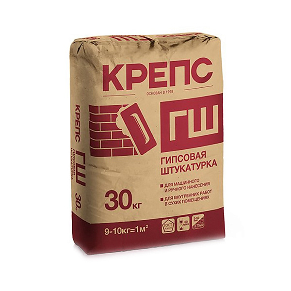 Штукатурка гипсовая ГШ 30кг/Крепс/147031 са-н картинка №1